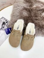 birkenstock original wool slippers imported mercerized cowhide suede upper - Image 9