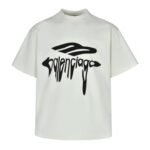 Balenciaga 1:1 melted letter print short-sleeved shirt 230g