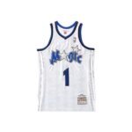 Tracy McGrady of the Orlando Magic in the NBA wears the No. 1 Dark Star embroidered ball jersey