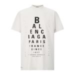 Balenciaga’s vision chart print cuts through the short sleeve