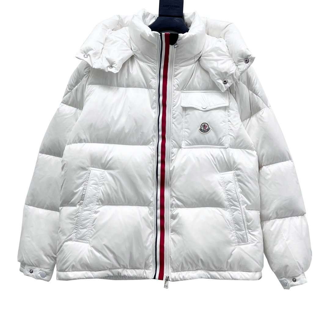 0-1-6-5.jpg Moncler down jacket Black white 500g white duck down patent skin waterproof - Image 1