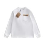 BURBERRY logo round-neck long-sleeved shirt