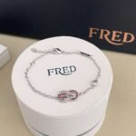 FRDE Diamond 8-figure buckle horseshoe buckle bracelet White pink blue