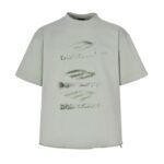 Balenciaga green graffiti 3M aged short sleeves