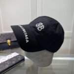 Balenciaga embroidered baseball cap Black White Gray - Image 2
