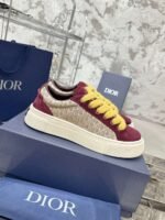 Dior original casual shoes diamond pattern canvas inlay - Image 11