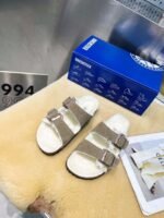 birkenstock original wool slippers imported mercerized cowhide suede upper - Image 11