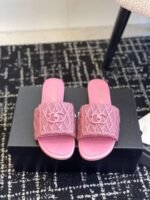 Chanel slippers Lazy slippers Black white Beige pink - Image 28
