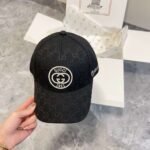 gucci embroidered baseball cap black and white khaki - Image 12