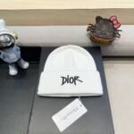 Dior embroidered wool knitted hat