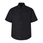Balenciaga red tape LOGO short-sleeved shirt