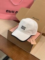 miumiu embroidered baseball cap