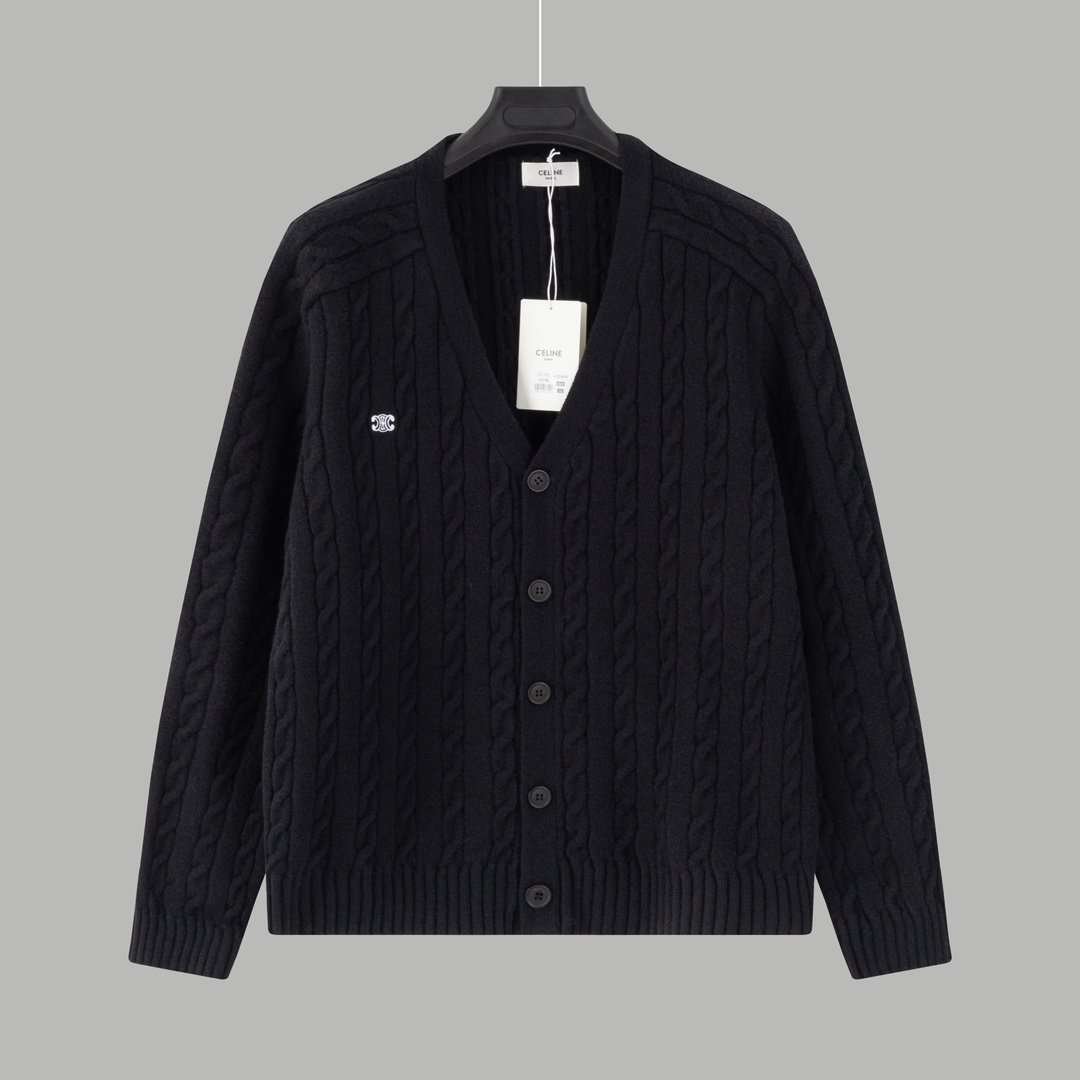 0-26-3.jpg Celine twist knot cardigan sweater - Image 1