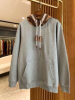 Burberry plaid cotton blend hoodie