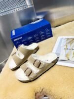 birkenstock original wool slippers imported mercerized cowhide suede upper - Image 21