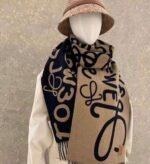 Loewe handwritten logo double-sided graffiti scarf - Image 11
