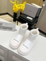 Balenciaga sheepskin all-in-one snow boots white - Image 2