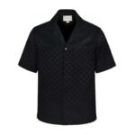 Gucci 1:1 SET black Monoprint short-sleeved shirt and shorts set