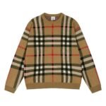 Burberry classic striped plaid knit sweater