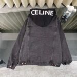 Celine 1:1 hooded sweatshirt denim fashion jacket - Image 2
