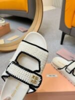 miumiu woolen knitted slippers - Image 7