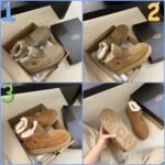 UGG New Autumn/Winter Men’s Lace-up G-Letter Wool Ankle Boots with Wool Lining