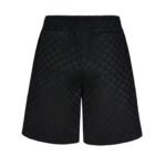 Gucci 1:1 SET black Monoprint short-sleeved shirt and shorts set - Image 11