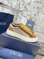 Dior original casual shoes diamond pattern canvas inlay - Image 20
