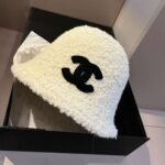 chanel original lamb wool bucket hat 57cm