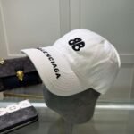 Balenciaga embroidered baseball cap Black White Gray - Image 8