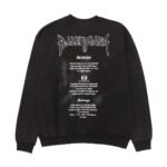 balenciaga washed lettered printed crew-neck hoodie - Image 2