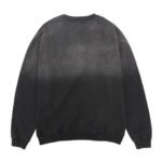 Balenciaga washed lettered printed crew-neck hoodie - Image 2