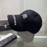 Balenciaga embroidered baseball cap Black White Gray - Image 3