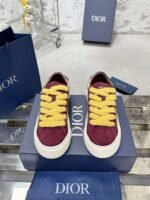 Dior original casual shoes diamond pattern canvas inlay - Image 12