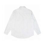 loewe new embroidered logo smudged gray striped embroidered shirt - Image 2
