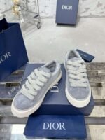 Dior original casual shoes diamond pattern canvas inlay - Image 3