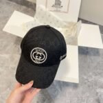 gucci embroidered baseball cap black and white khaki - Image 13
