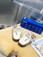 birkenstock original wool slippers imported mercerized cowhide suede upper - Image 22