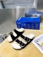 birkenstock original wool slippers imported mercerized cowhide suede upper - Image 3