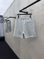 MIUMIU embroidered and labeled fringed shorts - Image 2