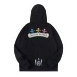 come heartsfoti colorful printed zipper hooded cedar coat