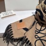 Loewe handwritten logo double-sided graffiti scarf - Image 5