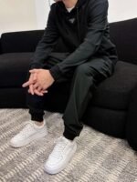 Prada premium men’s hooded sweatshirt and trousers set - Image 13
