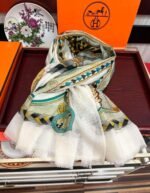 Hermès high-quality cashmere scarf, SIZE: 100 × 200 cm - Image 7