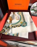 Hermès high-quality cashmere scarf, SIZE: 100 × 200 cm - Image 4