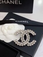 Chanel diamond brooch