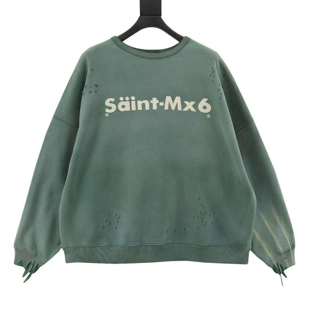 1000201174.jpg saint michael 24fw youth monogram printed round neck, high quality version 1:1 - Image 1