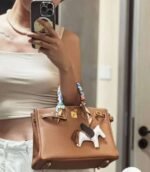 Hermes leather bag  25cm - Image 2