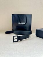 Saint Laurent high-quality genuine leather belt, width 3.0 cm - Image 5