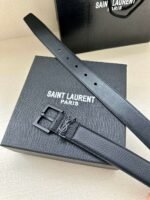Saint Laurent high-quality genuine leather belt, width 3.0 cm - Image 4